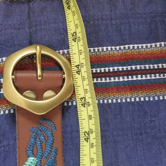 Lucky Brand Embroidered Leather Belt - Picture 5 of 5